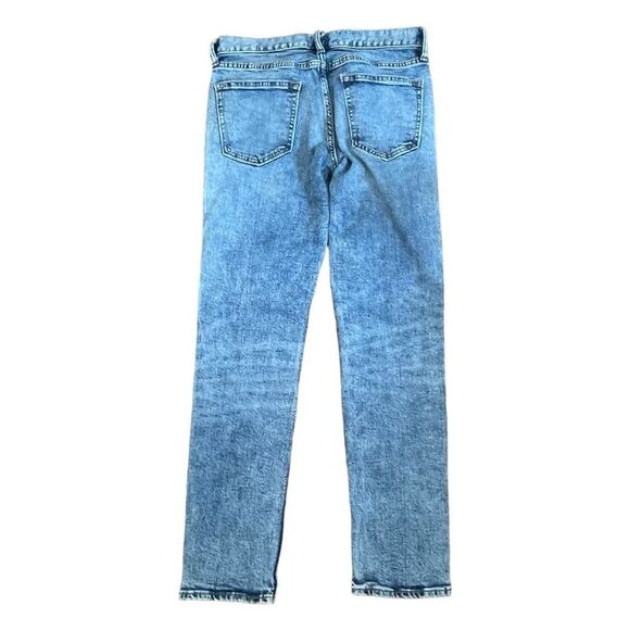 Old Navy Slim Fit Jeans Blue Medium Wash Denim 5-Pocket Distressed 32x32 - Picture 2 of 4